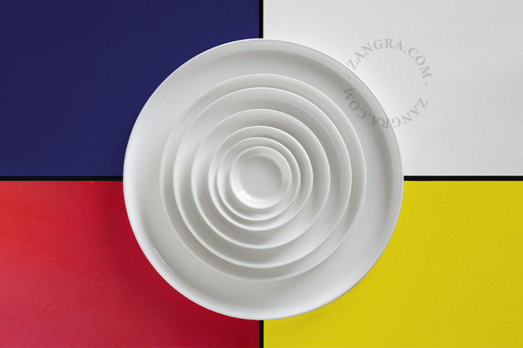 Porcelænstallerken - Ø 21 cm -hvide kollektion.