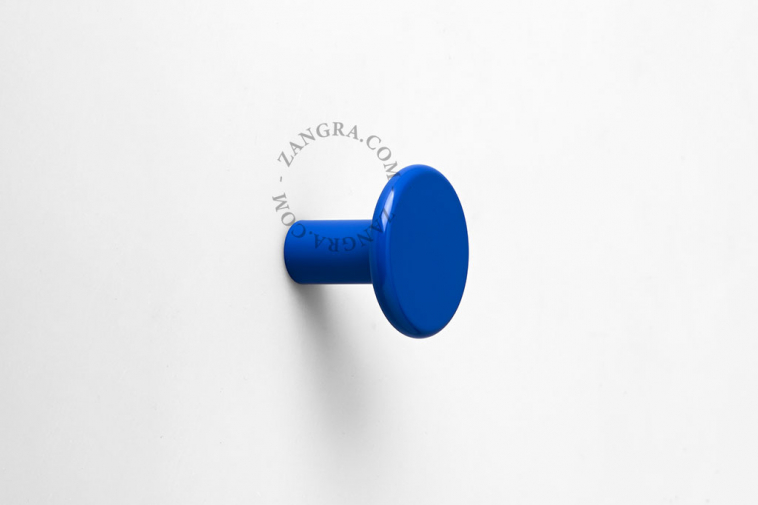 blue drawer knob or coat hanger