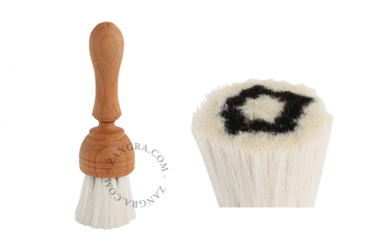 mini dust brush   with goat hair