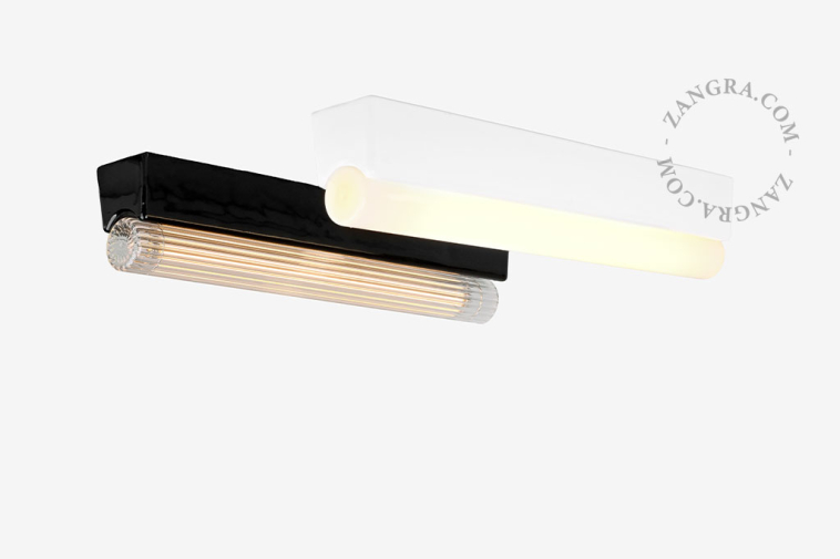 White porcelain S14d light fixture.