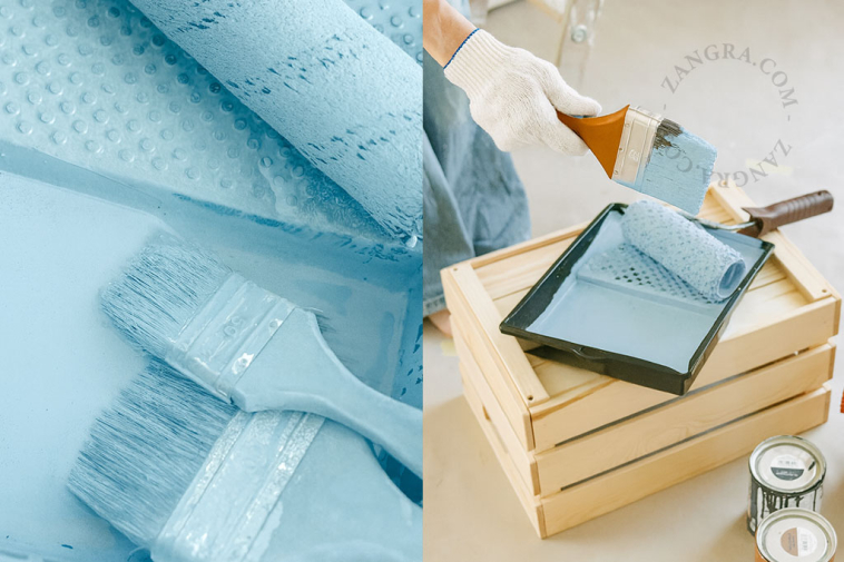 Paintable uplighter in plaster.