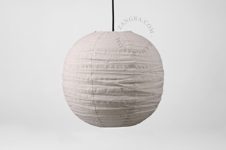 Linen and cotton lampshade for pendant light.