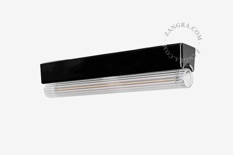 30cm-long black porcelain s14d lampholder.