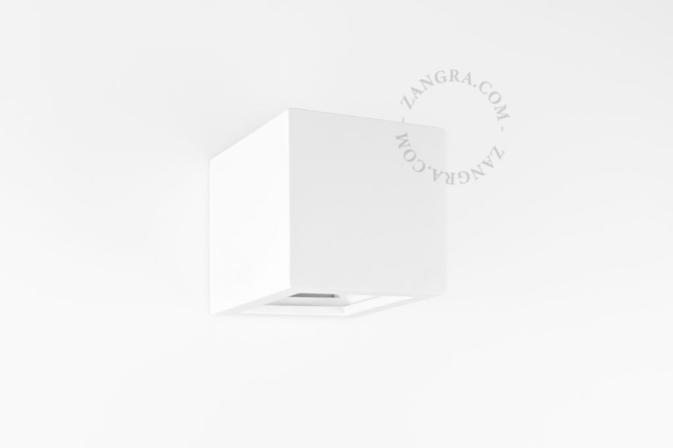 Applique murale cubique en plâtre à peindre.