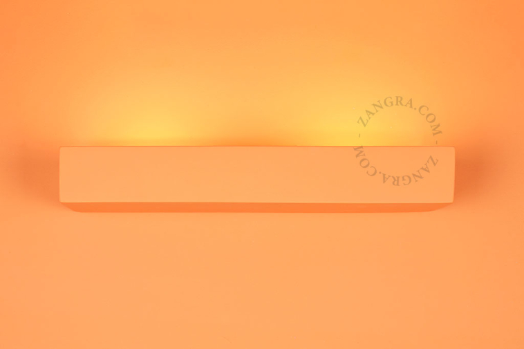 Applique da parete uplighter in gesso verniciabile.