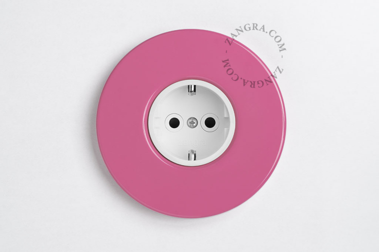 pink simple flush mount socket