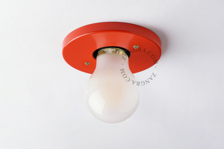 red flush mount spotlight