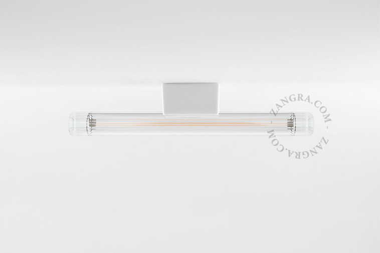 Tube Linestra lamp with ribbed glass.