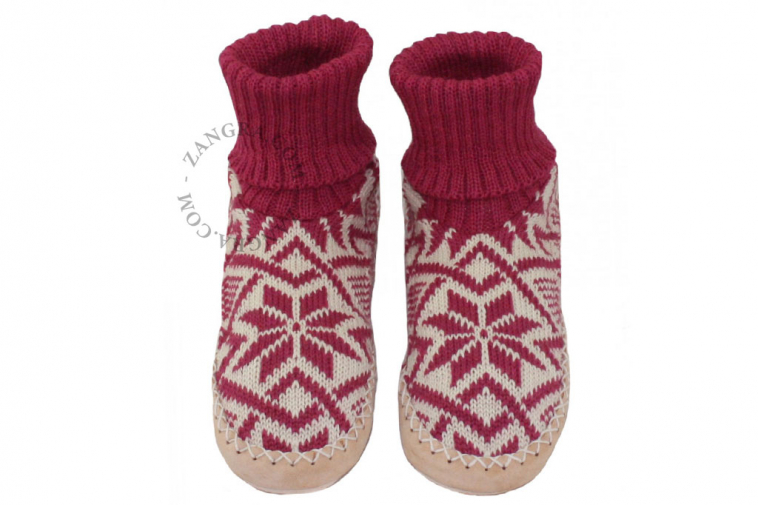 Kids norwegian slippers - red zangra.com