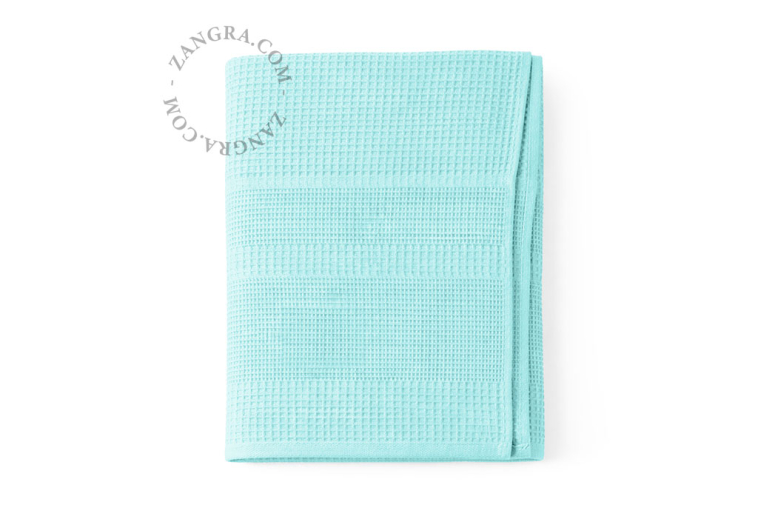 Våffelväv badhandduk – vattengrön.