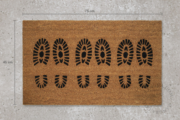 Shoeprints coir doormat.
