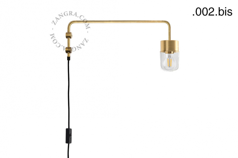 Schwenkbare Wandleuchte Messing