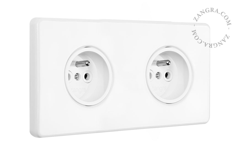 double flush mount white porcelain outlet