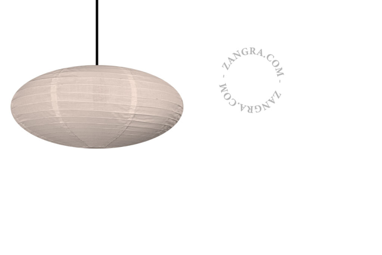 Linen and cotton pendant light.