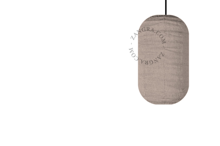 Linen and cotton lampshade for pendant light.