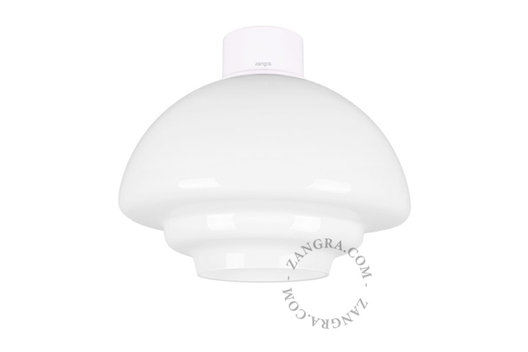 Witte art deco lamp voor plafond of wand.