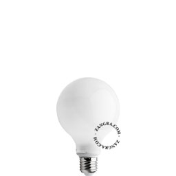 Ampoule à filament, E27, blanc opalin, LED, 2700K, 350lm, Ø9,5cm, H14,7cm -  Zangra