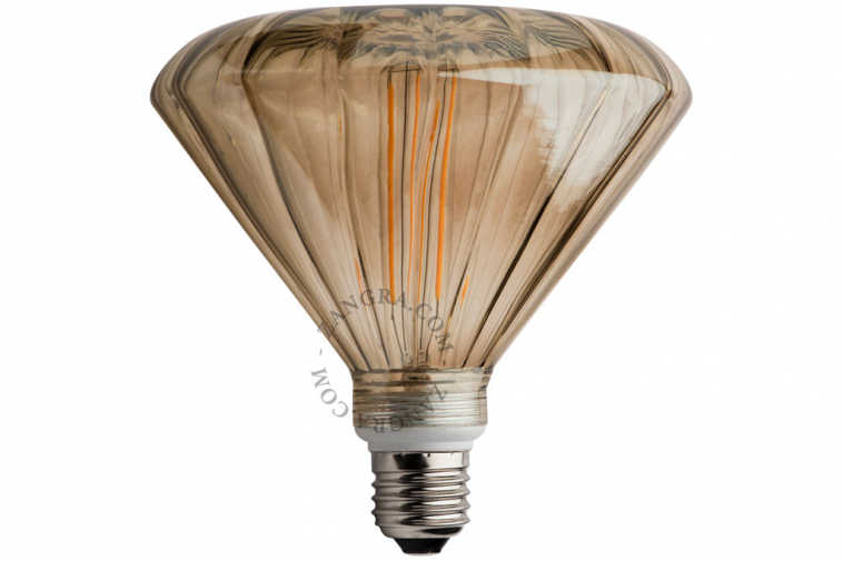 Mushroom-shaped smoked glass light bulb