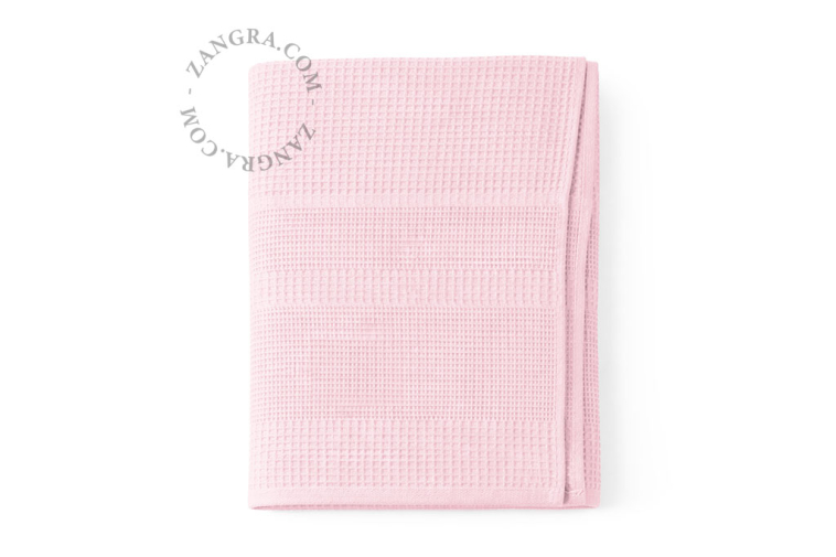 Våffelväv badhandduk – rosa.