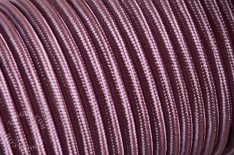 Violet fabric cable.