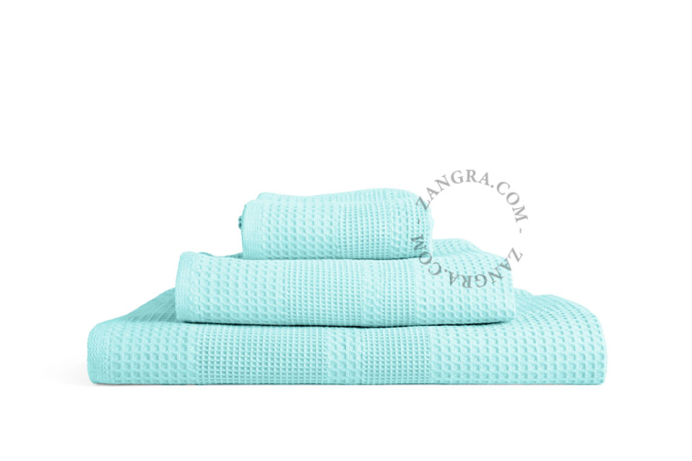 Våffelväv badhandduk – vattengrön.