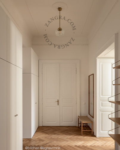 Schoolhouse brass pendant light.