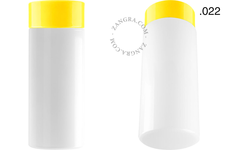 Yellow porcelain lamp.