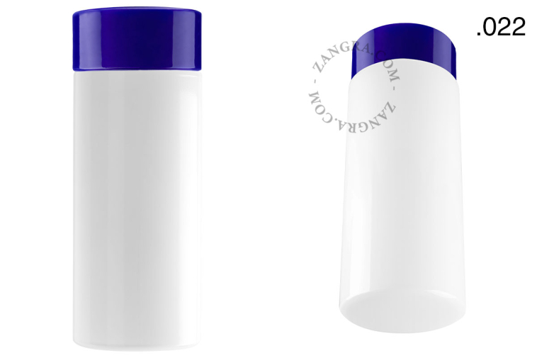 Blauwe, porseleinen lamp.
