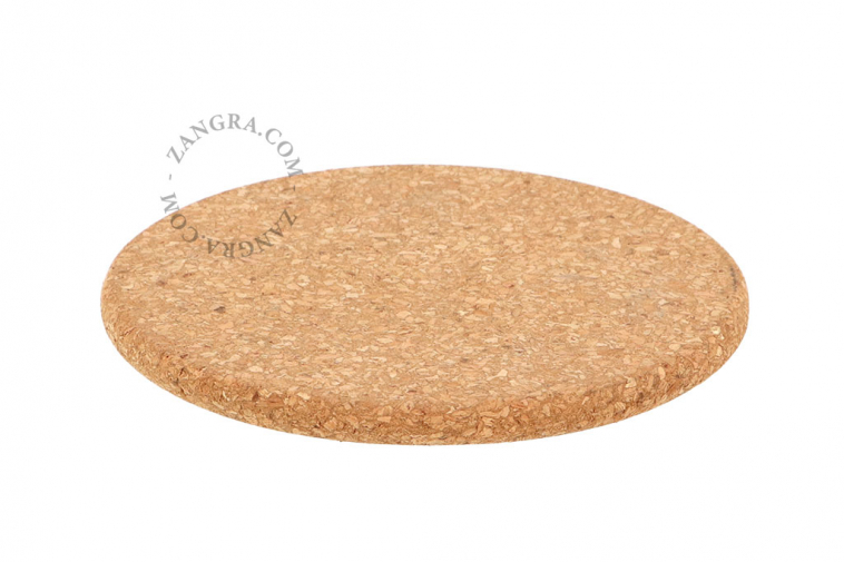 Round cork saucer