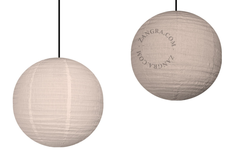 Linen and cotton lampshade for pendant light.