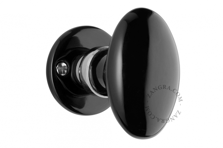 Doorknob in black porcelain.