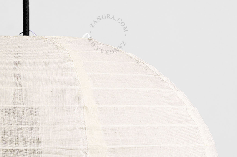 Linen and cotton lampshade for pendant light.