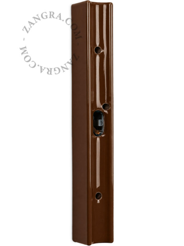 Bruiene porseleinen lamphouder voor buislamp.