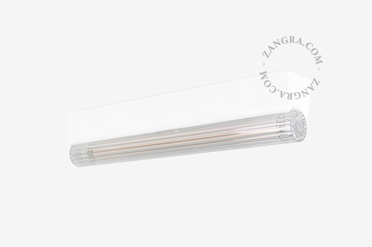 30cm-long white porcelain s14d lampholder.