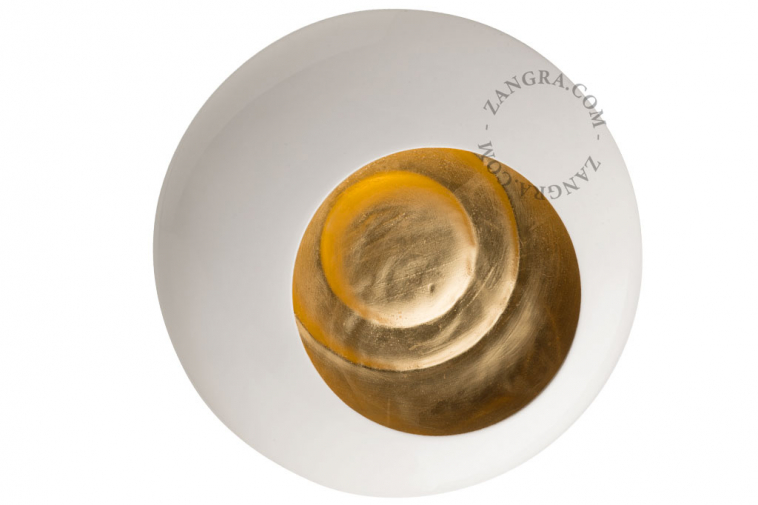 round white and gold wall light