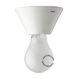 x2 pcs ZANGRA lampe Pure Porcelaine de limoges ref light 001.005 blanche