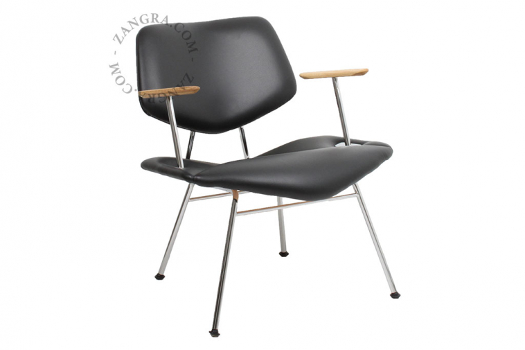 cadeira-lounge-sixties-60-vermund-VL135-couro-preto