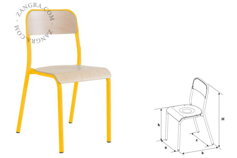chair-school-wood-yellow-stackable