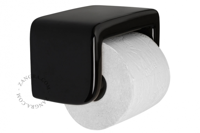 black porcelain toilet paper holder WC roll holder bathroom accessories