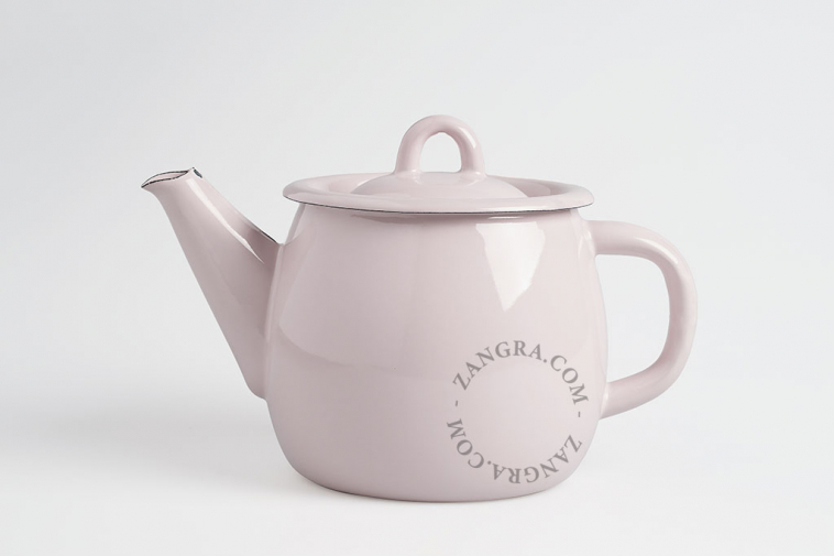 pink-enamel-teapot-tableware