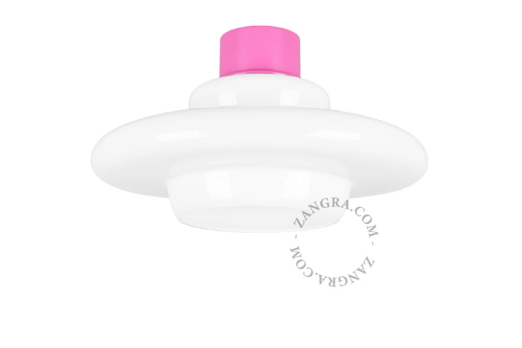 pink ceiling light with Art Deco lampshade Dores
