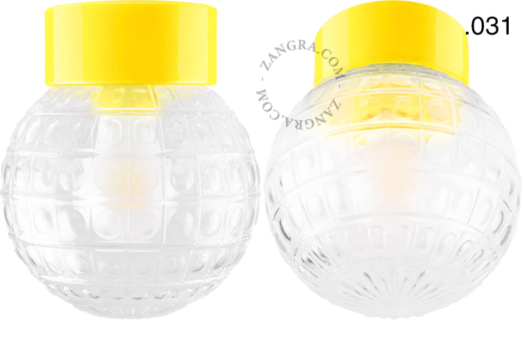 Yellow porcelain lamp.