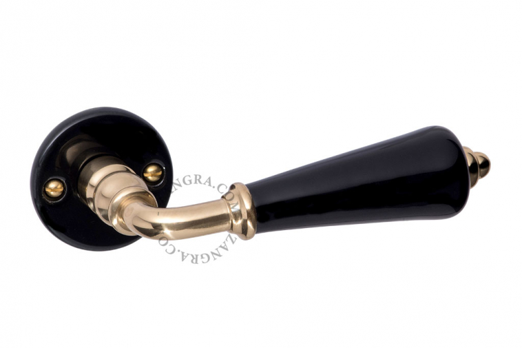 black-handle-porcelain-door-knob-brass
