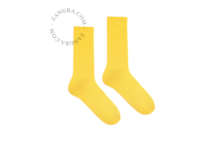 yellow socks in organic cotton