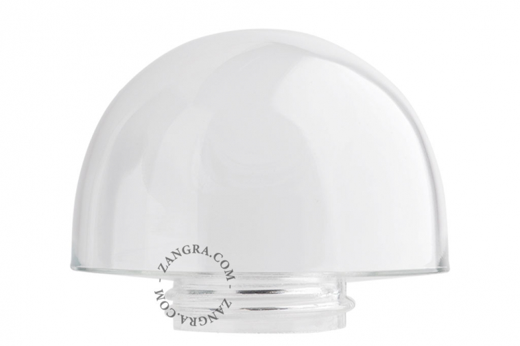 Clear glass diffuser for light fixtures.