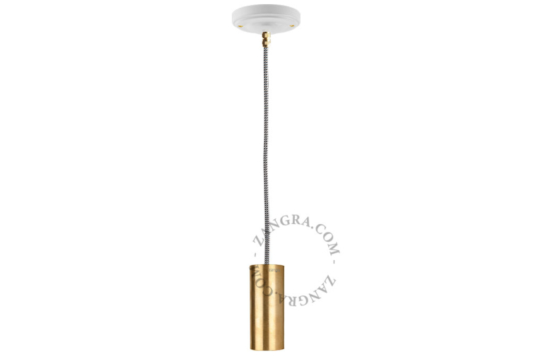 Brass pendant light.