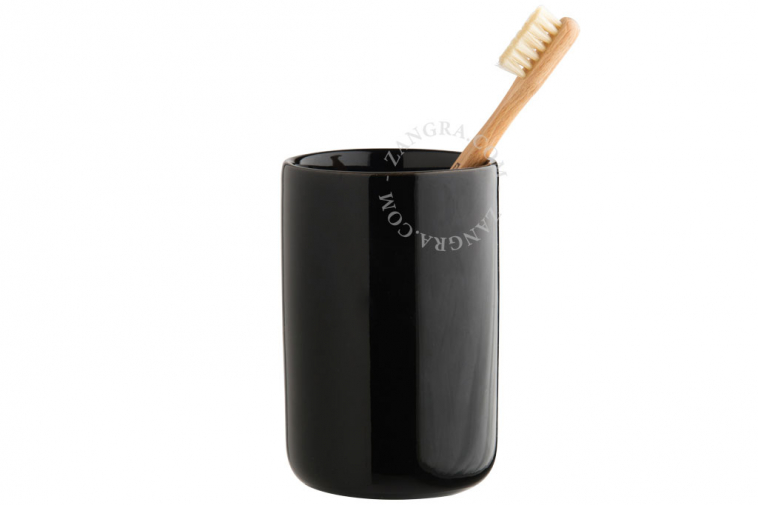 black porcelain toothbrush holder & soap dish