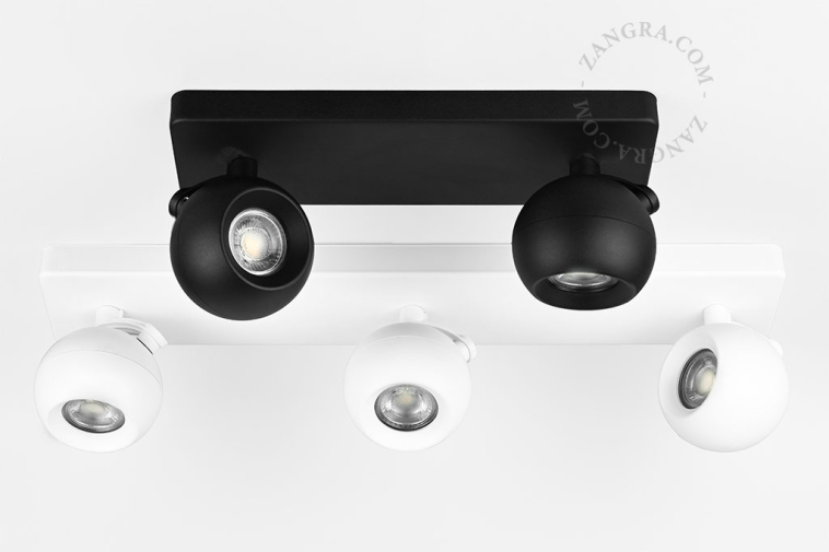 Double surface-mounted spotlights.