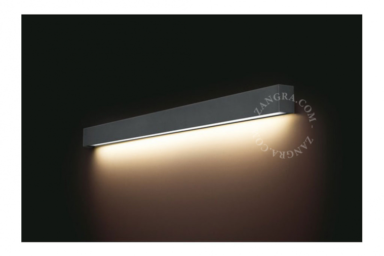 rectangular graphite wall light