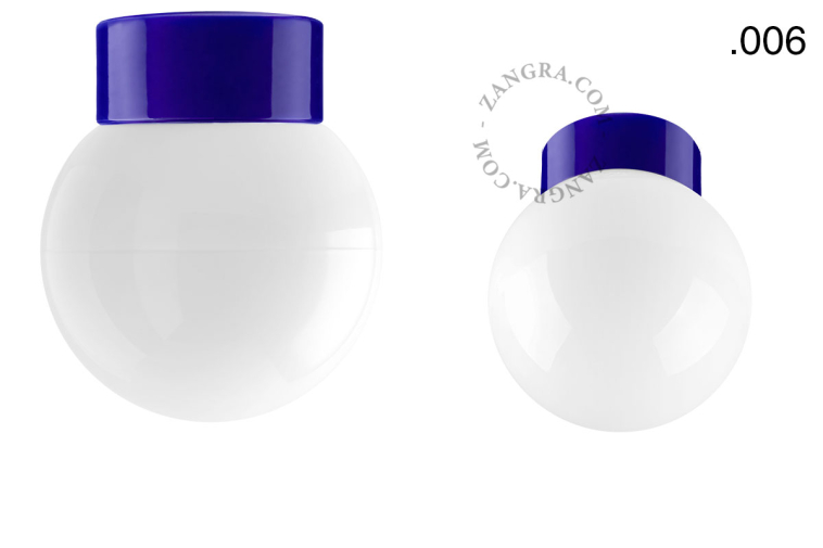 Blauwe, porseleinen lamp.